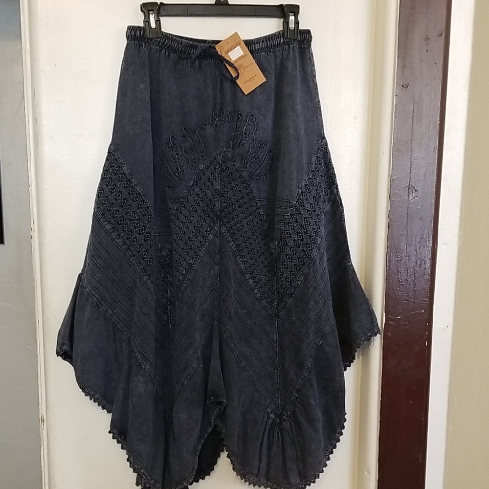 Chic Asymmetrical Grey Women's Skirt